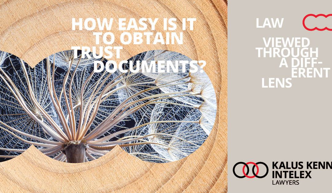 Is it easy to obtain trust documents? Maybe so.