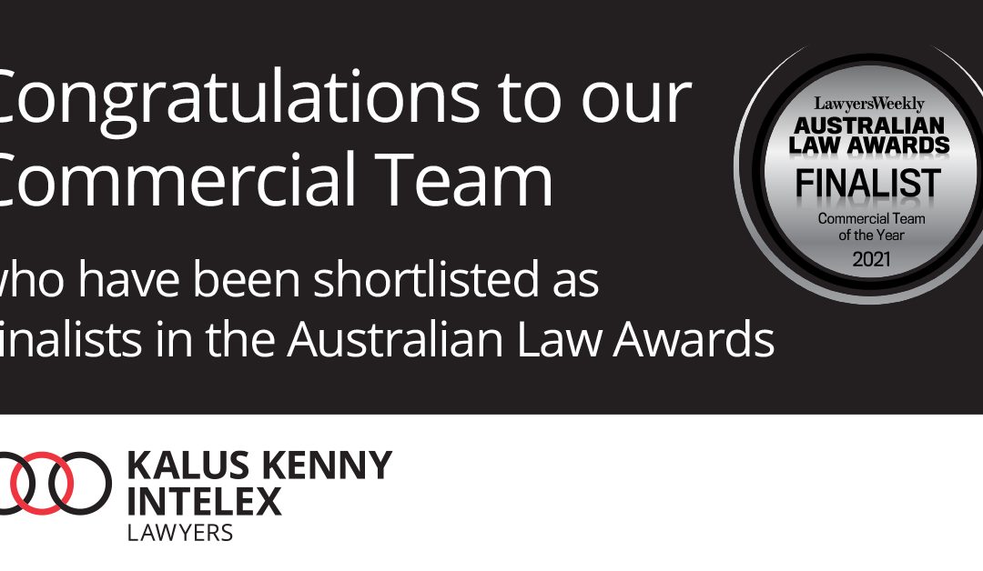 KKI Commercial Team are Finalists in the Australian Law Awards