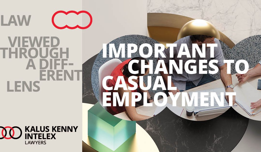 Important changes affecting casual employment