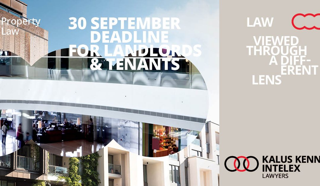 Tenants and landlords, are you ready for the 30 September deadline?