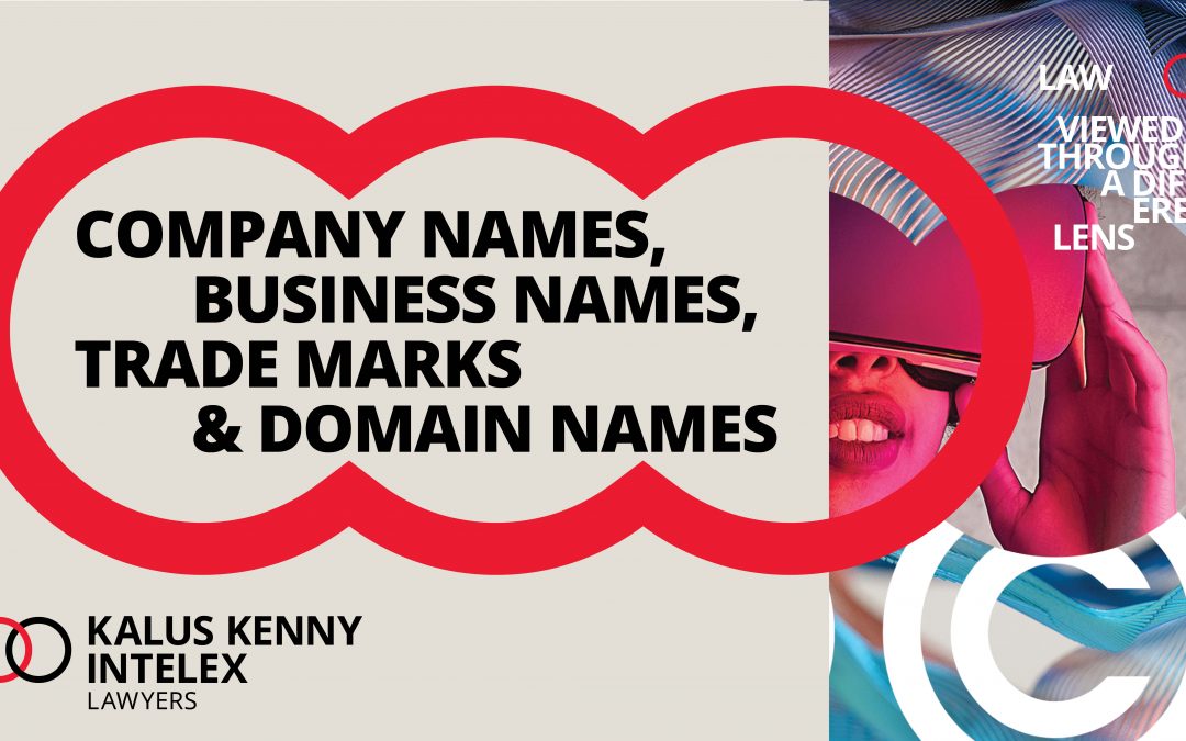 Company names, business names, trade marks, domain names. What are they, which do you need and how do you get them?