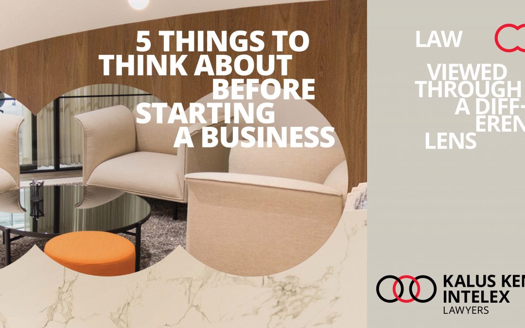 5 things to think about before starting a new business
