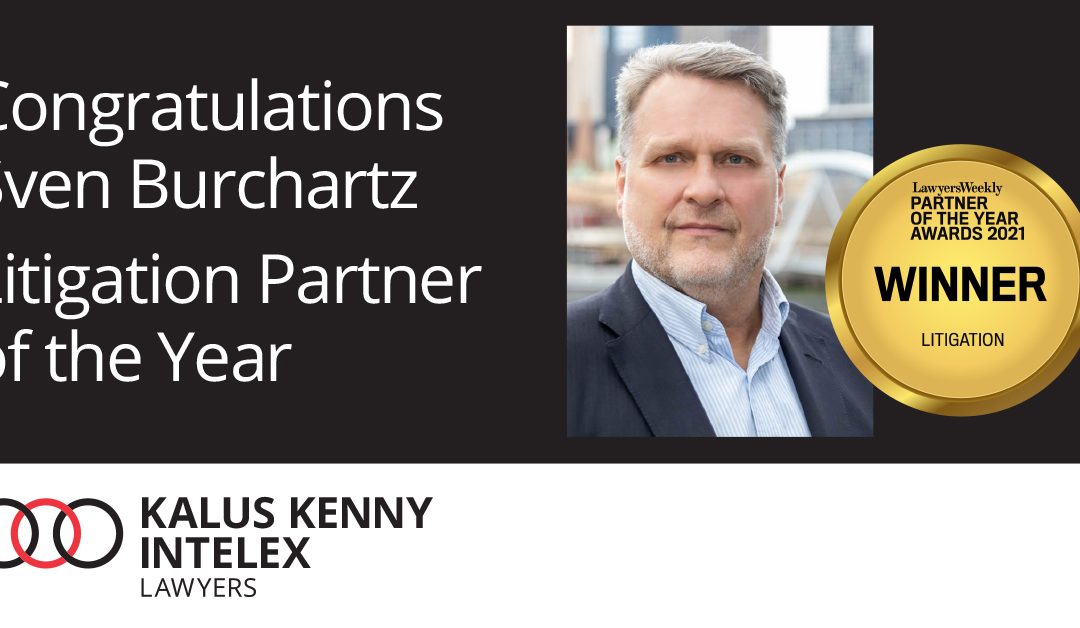 Sven Burchartz wins Litigation Partner of the Year Award