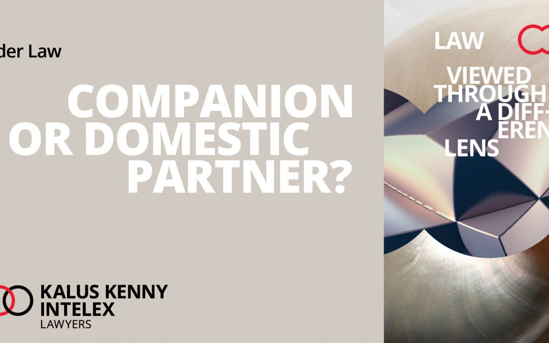 Elder law – What’s the difference between a companion and domestic partner?