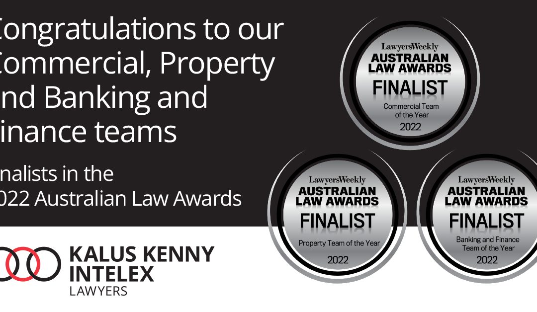 Kalus Kenny Intelex shortlisted for the Australian Law Awards