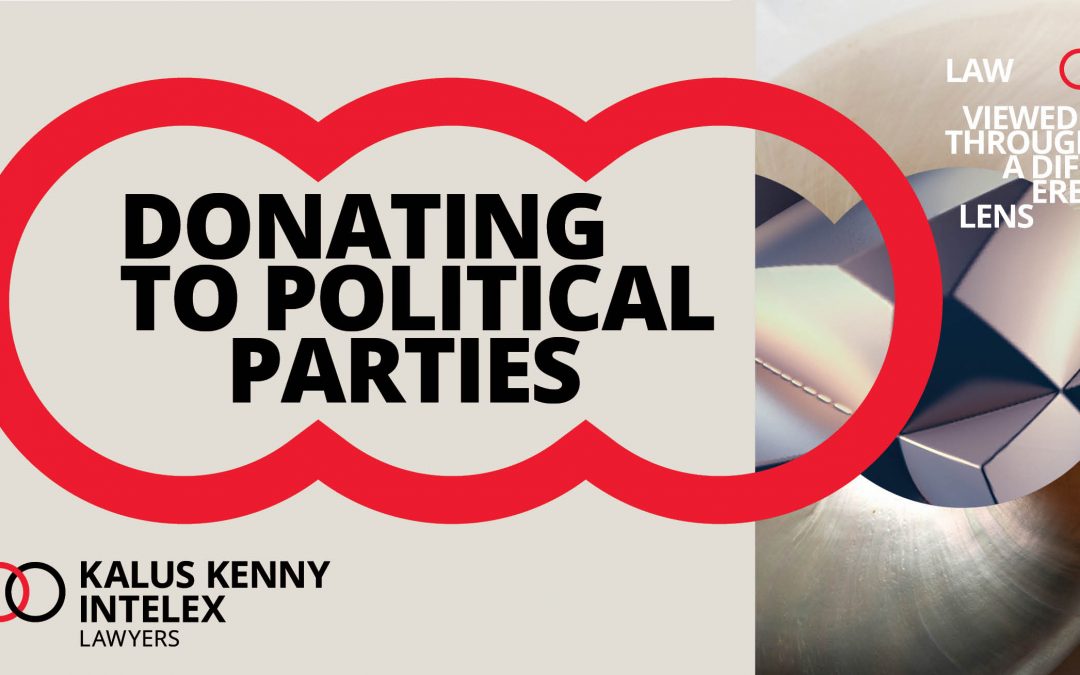 Donations to political parties. What are the boundaries?