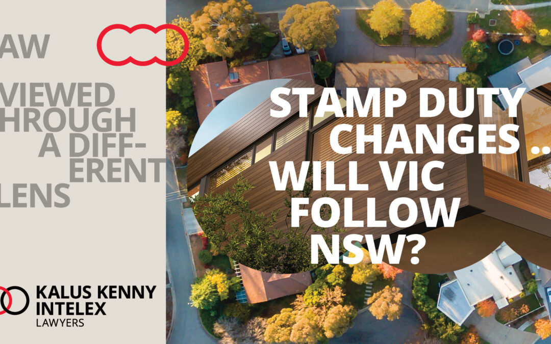NSW’s changes to stamp duty – Will Victoria follow suit?