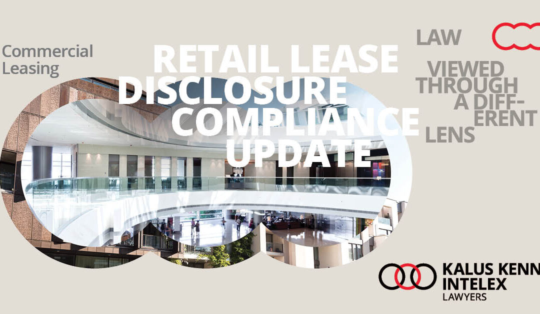 Is your retail lease disclosure statement compliant?