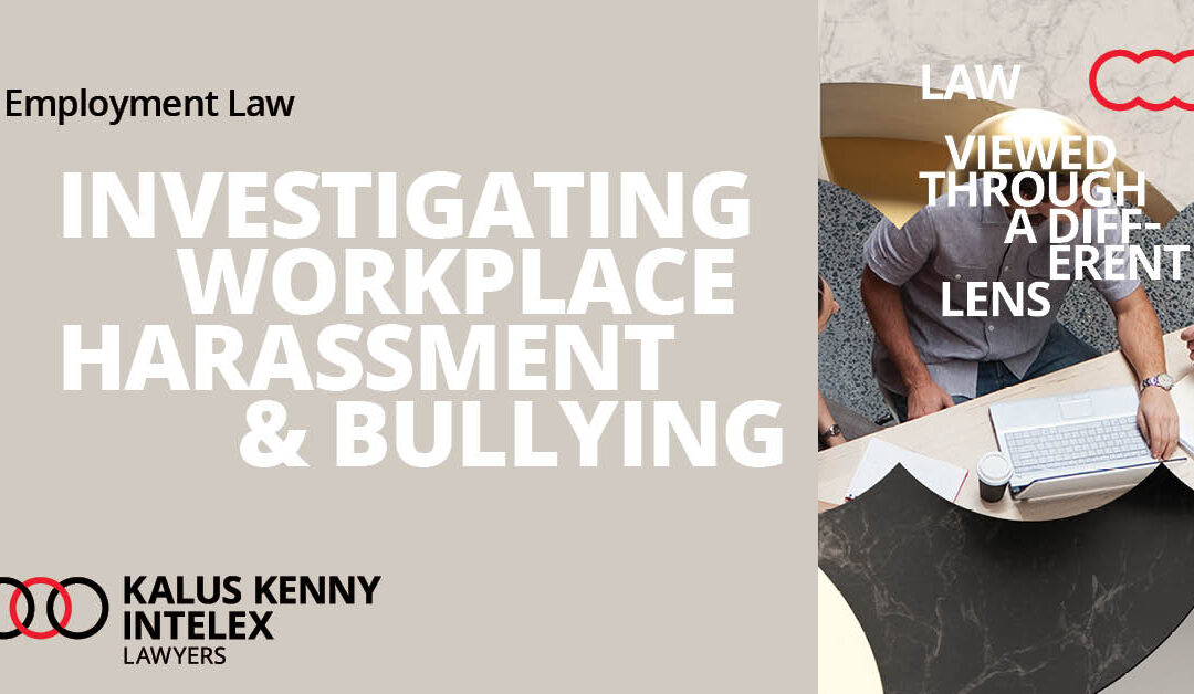 What should an employer do when an employee makes an allegation of bullying or harassment in the workplace?