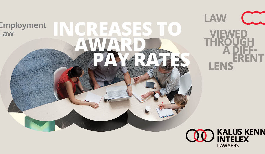 Increases to award rates of pay