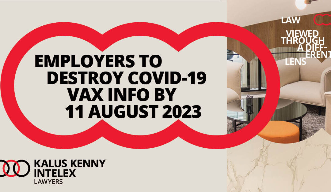 Employers to destroy Covid-19 vax information by August 11